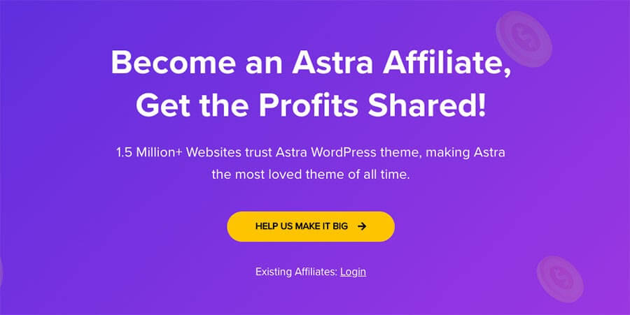 Become an Astra affiliate, get the profits shared
