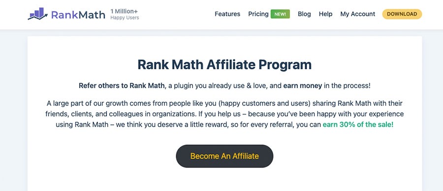 Rank Math Affiliate Program