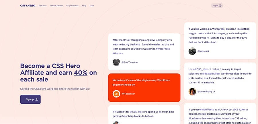 Become a CSS Hero affiliate and earn 40% on each sale
