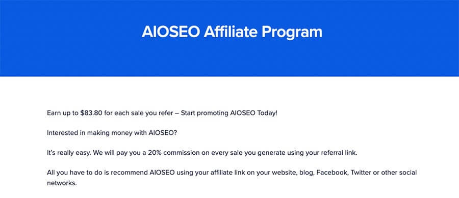 AIOSEO Affiliate Program