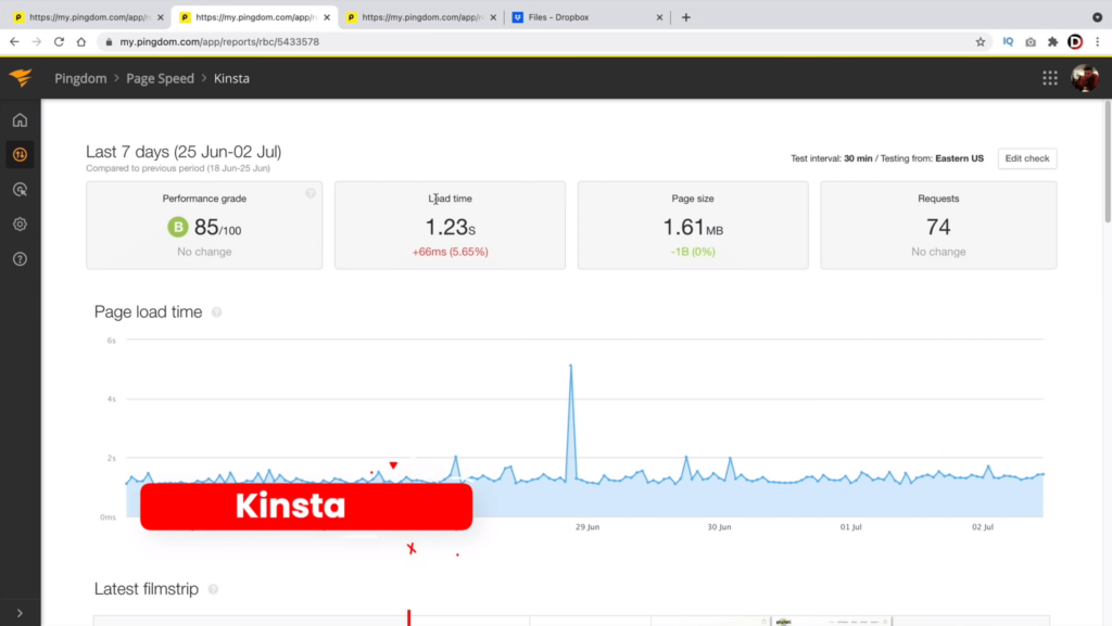 How fast is Kinsta's self-managed cloud hosting?