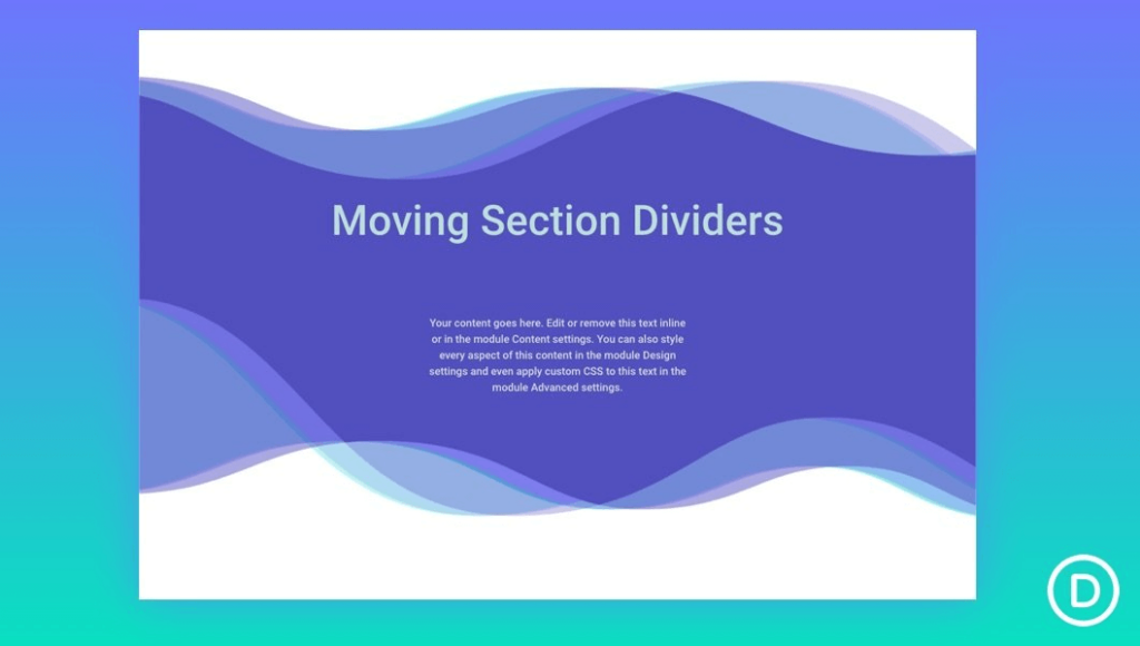 Moving Section Dividers